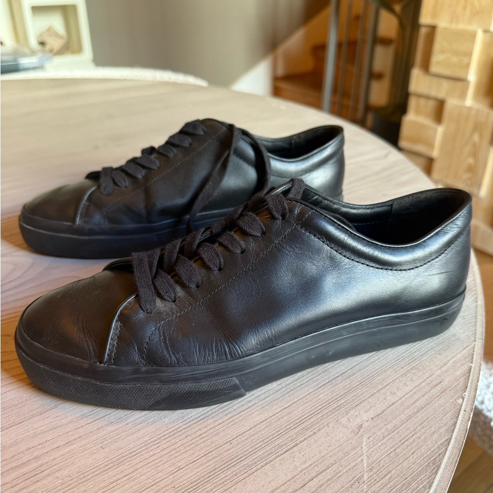 Vince Black Leather Men's Sneakers